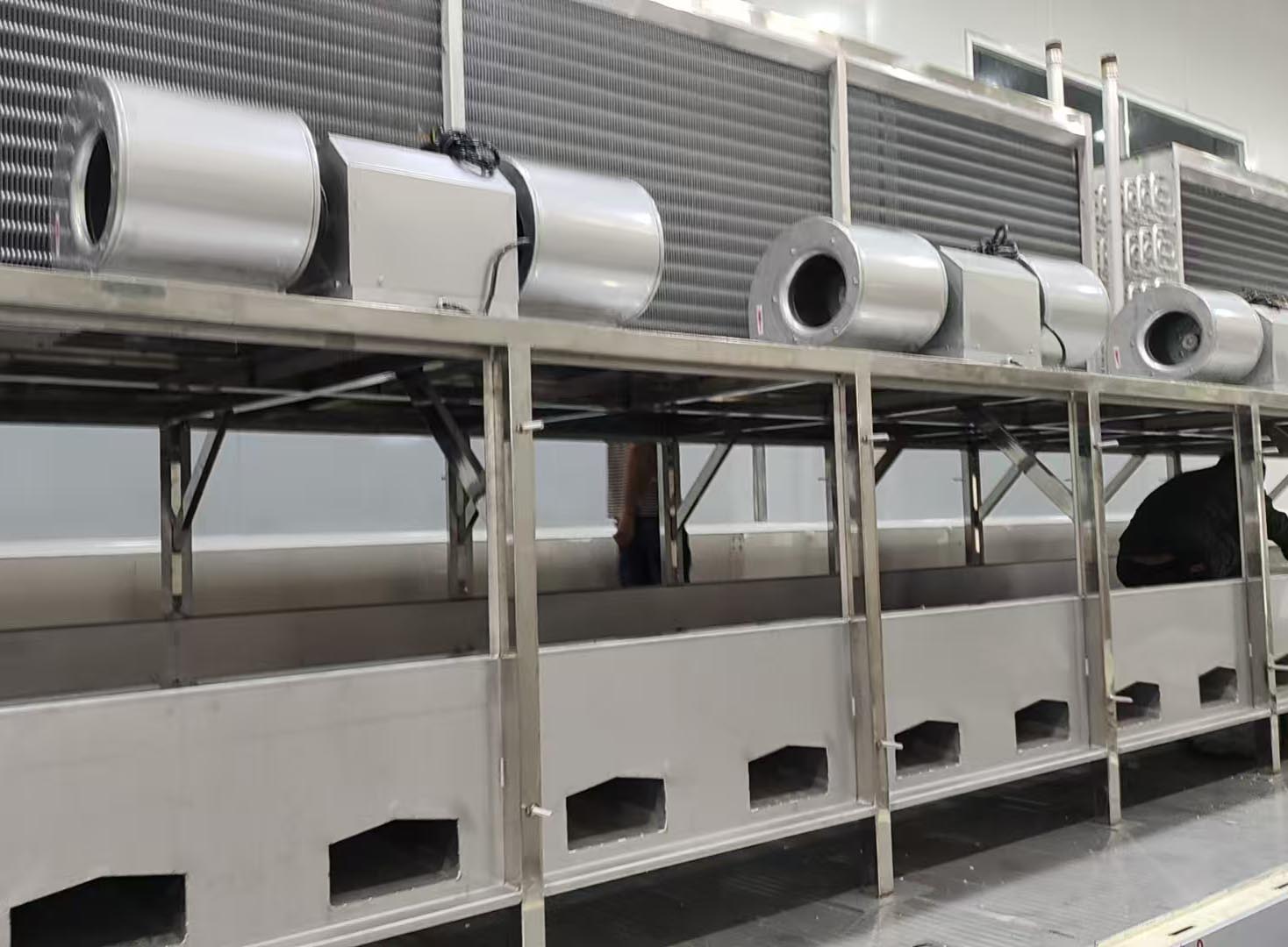 centrifugal fans in Impingement freezer